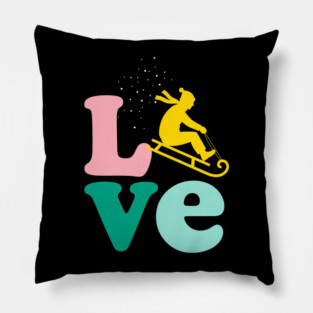 Sledding LOVE Pillow