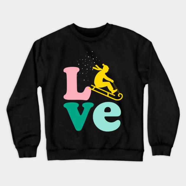 Sledding LOVE Crewneck Sweatshirt by enrynz