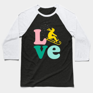 Sledding LOVE Baseball T-Shirt
