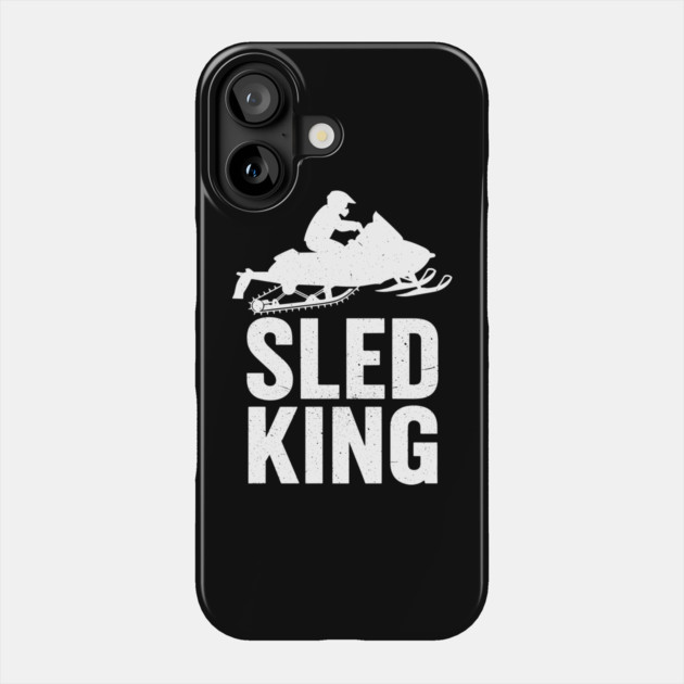 Sled King Snowmobile Rider Phone Case by enrynz
