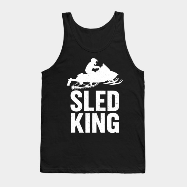 Sled King Snowmobile Rider Tank Top by enrynz