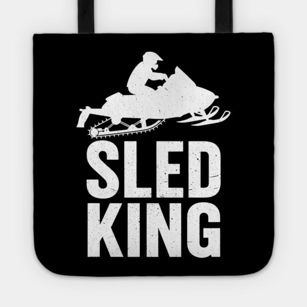Sled King Snowmobile Rider Tote by enrynz