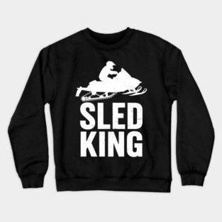 Sled King Snowmobile Rider Crewneck Sweatshirt