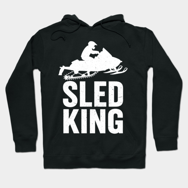 Sled King Snowmobile Rider Hoodie by enrynz