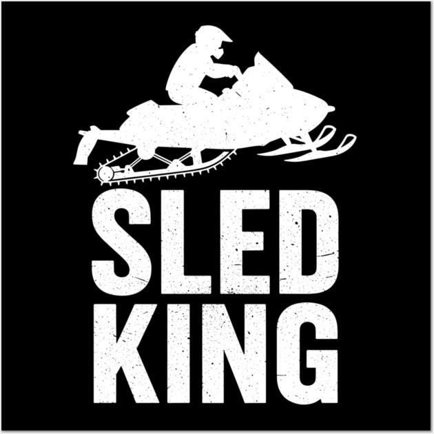 Sled King Snowmobile Rider Wall Art by enrynz