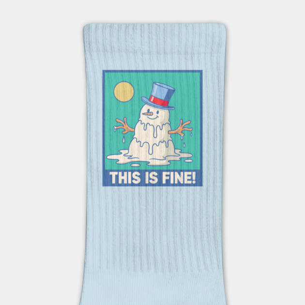 'This Is Fine!' Melting Snowman by enrynz