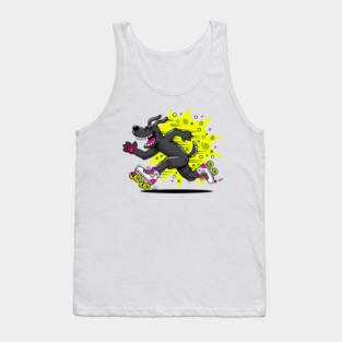 Speedy Grinning Dog Roller Skating Frenzy! Tank Top