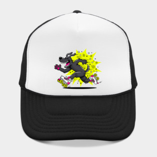 Speedy Grinning Dog Roller Skating Frenzy! Hat