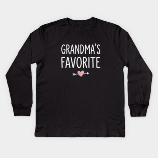 Grandma's Favorite Gift Idea For Grandparents Kids Long Sleeve T-Shirt