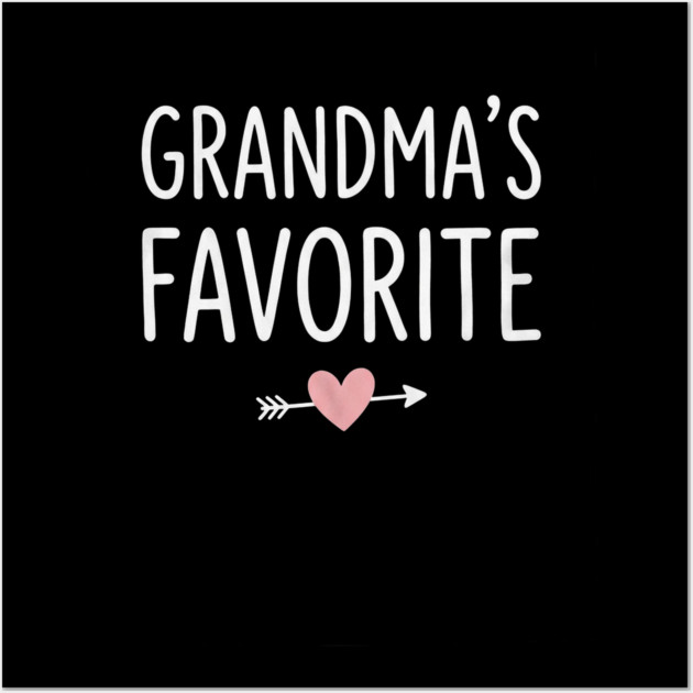 Grandma's Favorite Gift Idea For Grandparents Wall Art by ArtistTee ⭐⭐⭐⭐⭐