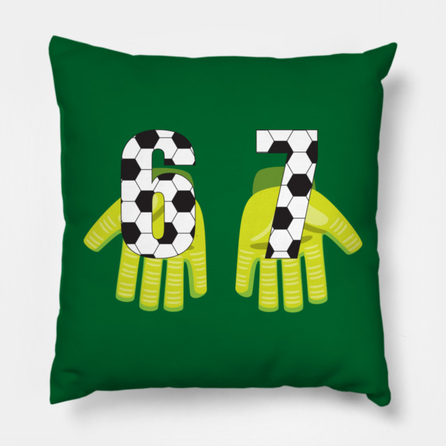 Football Goalkeeper 67 Pillow by Creatifly Graphic Tees