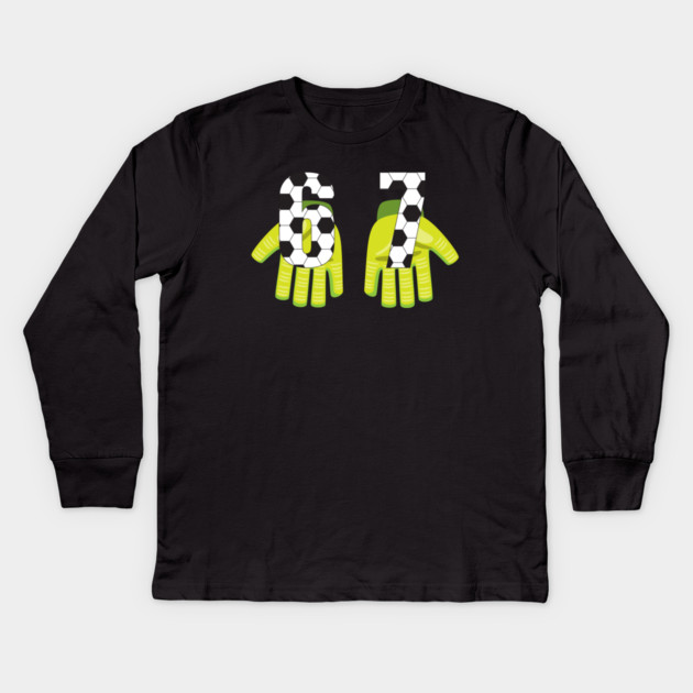 Football Goalkeeper 67 Kids Long Sleeve T-Shirt by Creatifly Graphic Tees