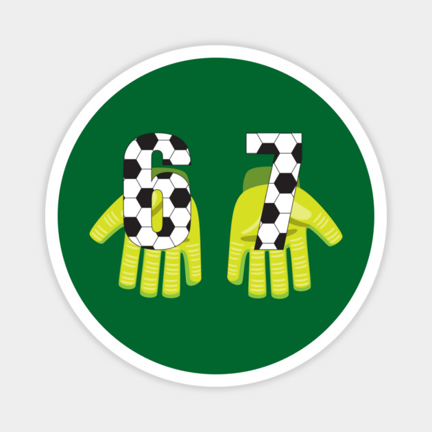 Football Goalkeeper 67 Magnet by Creatifly Graphic Tees