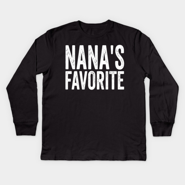 Nana's Favorite Family Gift Kids Long Sleeve T-Shirt by ArtistTee ⭐⭐⭐⭐⭐