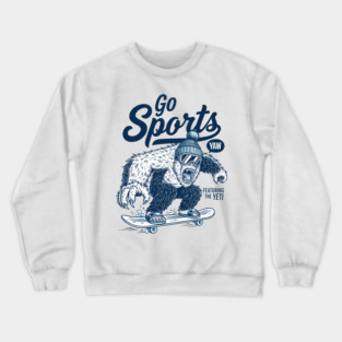 Yeti Sports Go! Hilarious Skateboard Beast Crewneck Sweatshirt