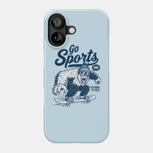 Yeti Sports Go! Hilarious Skateboard Beast Phone Case by enrynz