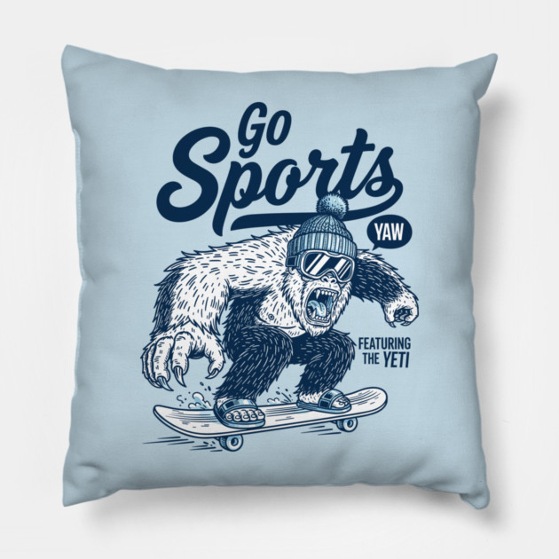 Yeti Sports Go! Hilarious Skateboard Beast Pillow by enrynz