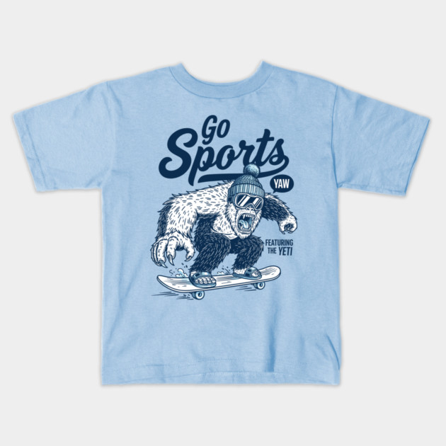 Yeti Sports Go! Hilarious Skateboard Beast Kids T-Shirt by enrynz