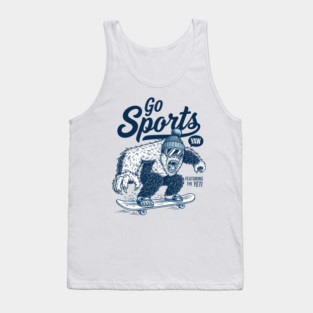 Yeti Sports Go! Hilarious Skateboard Beast Tank Top