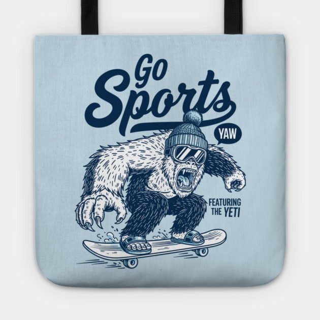 Yeti Sports Go! Hilarious Skateboard Beast Tote by enrynz