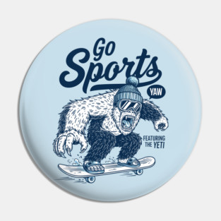 Yeti Sports Go! Hilarious Skateboard Beast Pin