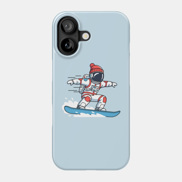 Cute Snowboarding Astronaut Phone Case by enrynz