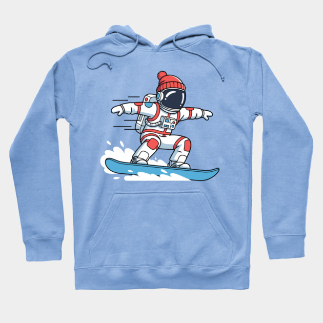 Cute Snowboarding Astronaut Hoodie by enrynz