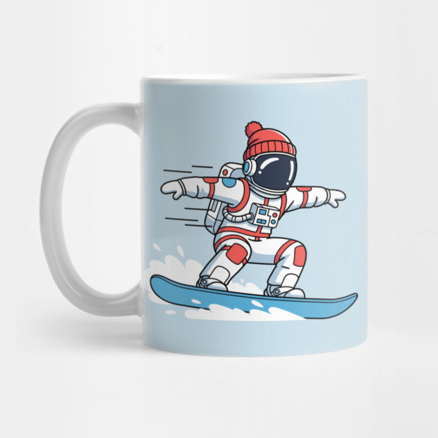 Cute Snowboarding Astronaut by enrynz