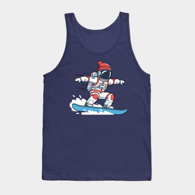 Cute Snowboarding Astronaut Tank Top by enrynz
