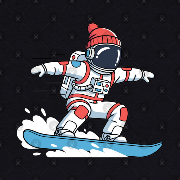 Cute Snowboarding Astronaut by enrynz