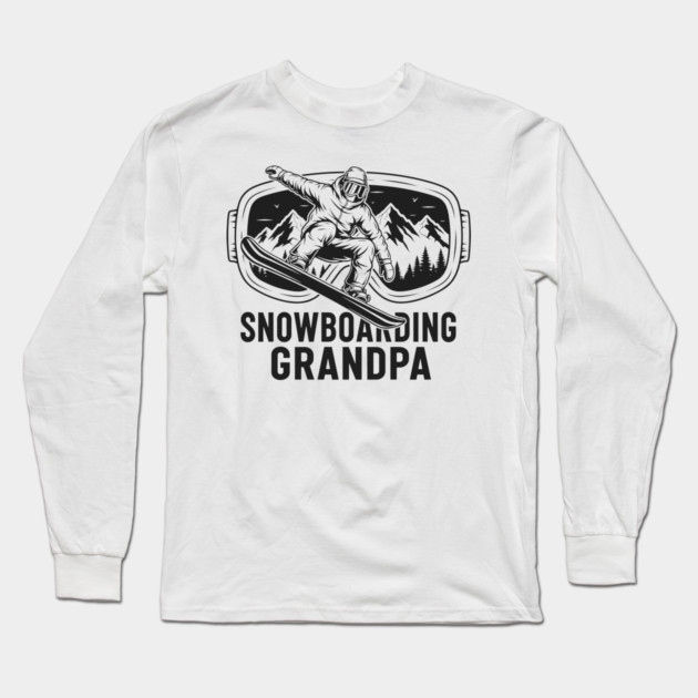 Snowboarding Grandpa Long Sleeve T-Shirt by enrynz