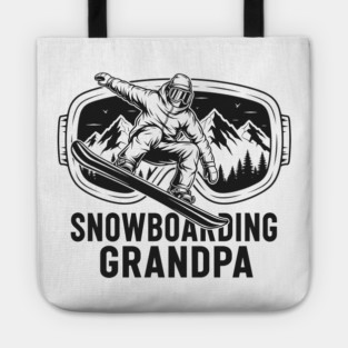 Snowboarding Grandpa Tote