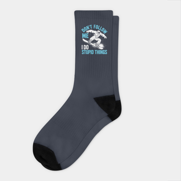 Funny Bigfoot Snowboarde Socks by enrynz