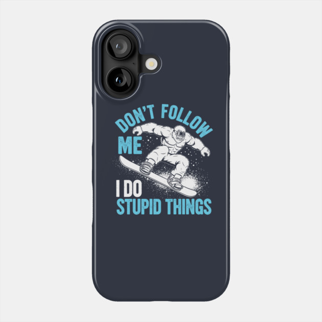 Funny Bigfoot Snowboarde Phone Case by enrynz