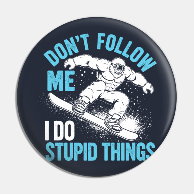 Funny Bigfoot Snowboarde Pin by enrynz