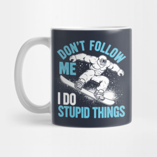Funny Bigfoot Snowboarde Mug