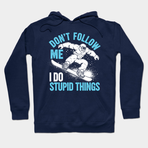Funny Bigfoot Snowboarde Hoodie by enrynz