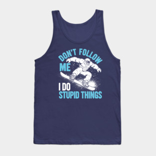 Funny Bigfoot Snowboarde Tank Top