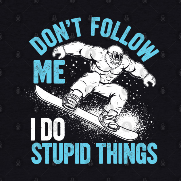 Funny Bigfoot Snowboarde by enrynz