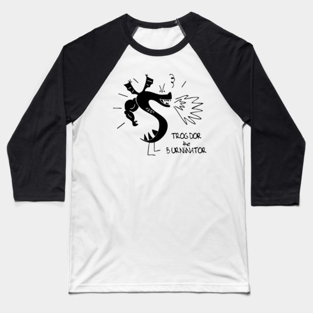 Trogdor The Burninator Baseball T-Shirt by Kelo