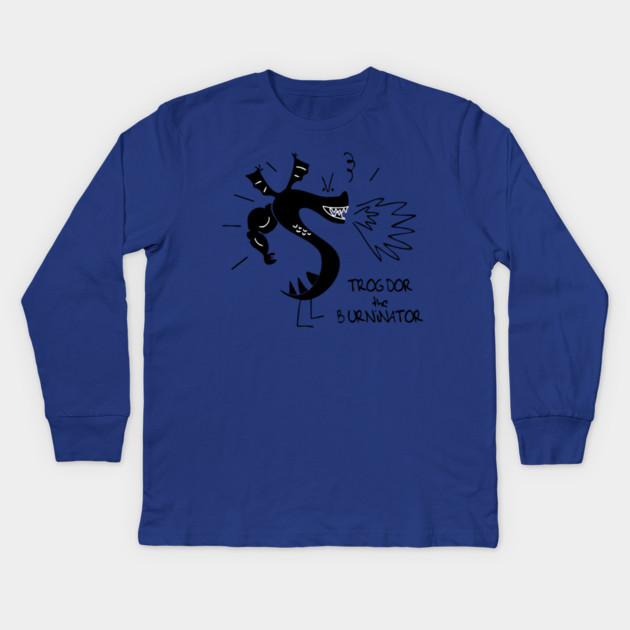 Trogdor The Burninator Kids Long Sleeve T-Shirt by Kelo