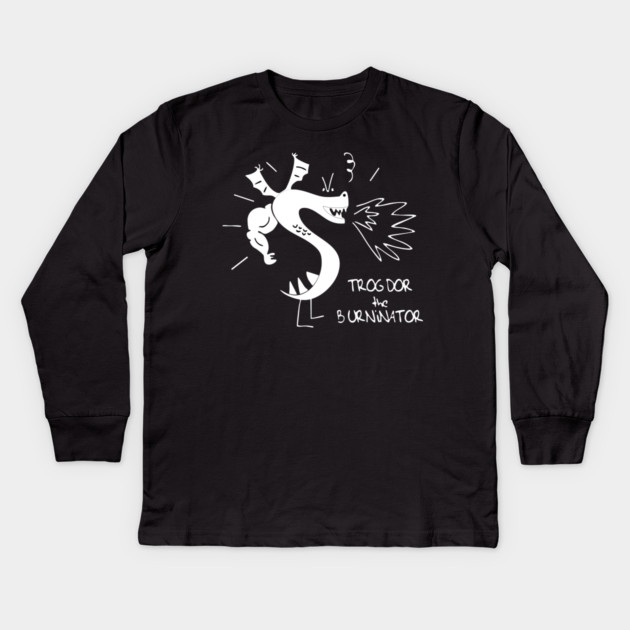 Trogdor The Burninator Kids Long Sleeve T-Shirt by Kelo
