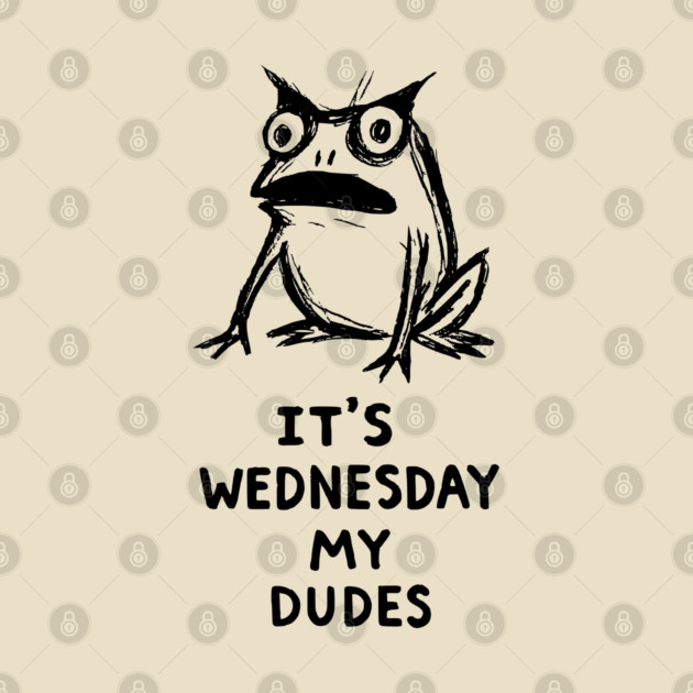 It Is Wednesday My Dudes Frog T-Shirt - Funny Meme Graphic Tee by TurnEffect