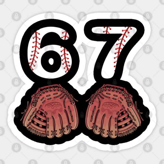 67 Baseball Sticker by Creatifly Graphic Tees