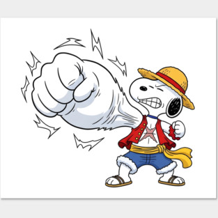 Snoopy as Luffy Gear 3 M5529 Posters and Art