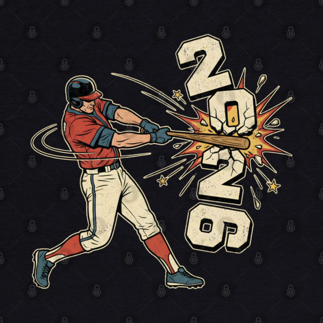 Baseball Hit The New Year 2026 by Creatifly Graphic Tees