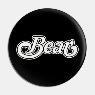 BEAR HEART WHITE Pin