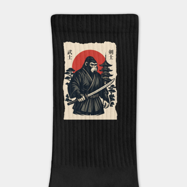 Bigfoot Sasquatch Samurai Katana, Japanese Mythical Warrior by Pixel Threads 
