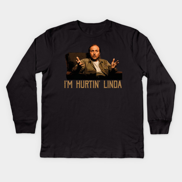 Im Hurtin Linda Kids Long Sleeve T-Shirt by Kelo