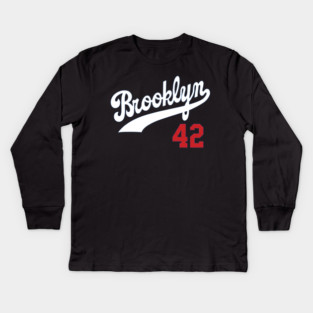 Brooklyn Dodgers 42 Kids Long Sleeve T-Shirt
